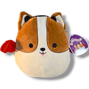 Squishmallow 8" Reginald the Devil Bat Corgi Dog Halloween 2021 Kellytoy NWT
